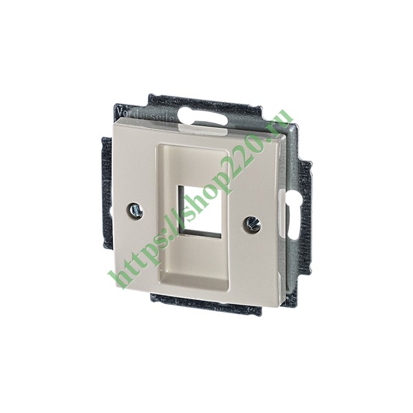 2CKA001753A0211 Накладка для коммуникационных розеток ABB 0210, 0211 и 0219, Basic 55 слоновая кость (2561-92) (бежевый) фото 2