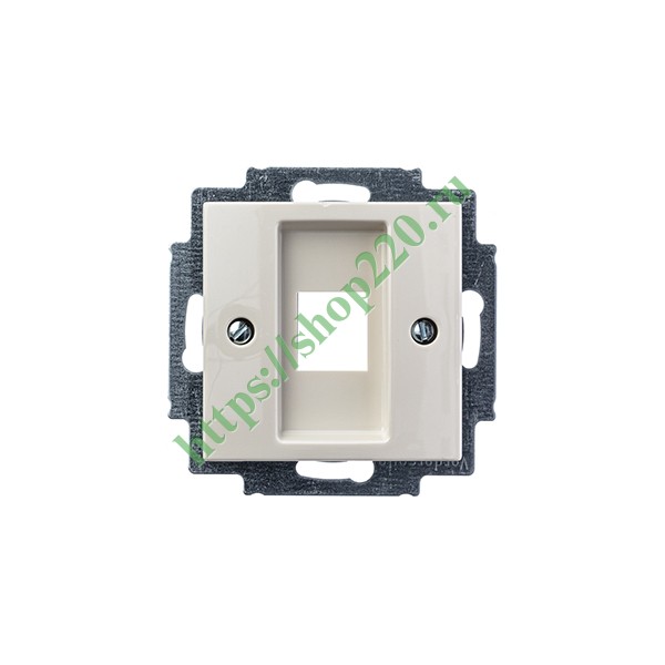 2CKA001753A0211 Накладка для коммуникационных розеток ABB 0210, 0211 и 0219, Basic 55 слоновая кость (2561-92) (бежевый) фото 5