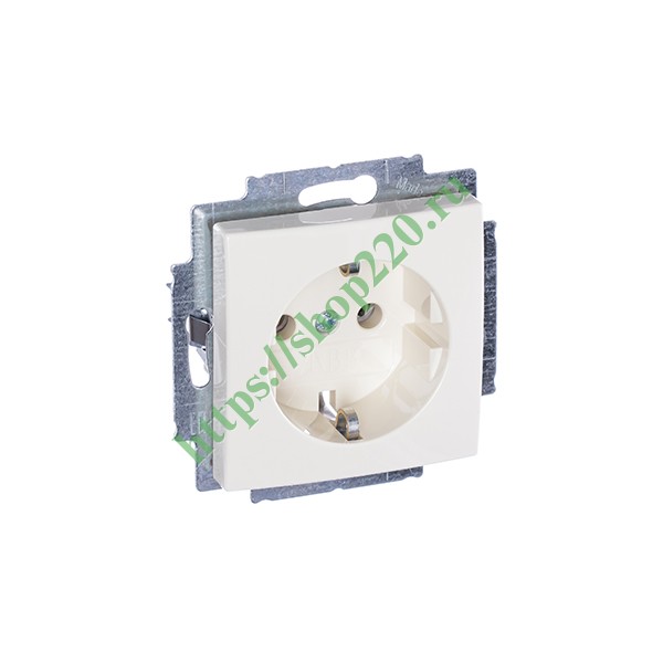 2CKA002011A3857 Розетка с заземлением автозажим ABB Basic 55 слоновая кость (20 EUC-92) (бежевый) фото 3