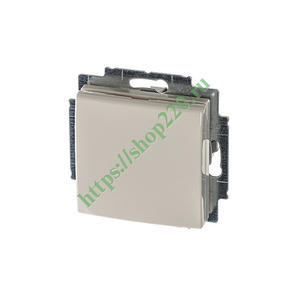 2CKA002018A0351 Розетка с заземлением ABB Basic 55 с крышкой слоновая кость (20 EUK-92) (бежевый) фото 2