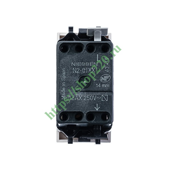 2CLA210100N1101 Одноклавишный выключатель 1 модуль ABB Zenit, альпийский белый (N2101 BL) фото 3