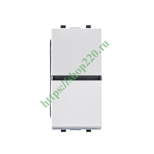 2CLA210100N1101 Одноклавишный выключатель 1 модуль ABB Zenit, альпийский белый (N2101 BL) фото 4
