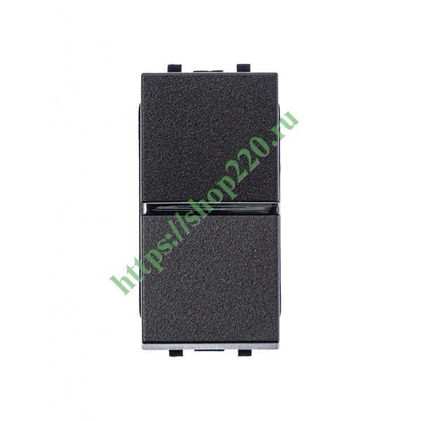 2CLA210100N1801 Одноклавишный выключатель 1 модуль ABB Zenit, антрацит (N2101 AN) фото 5