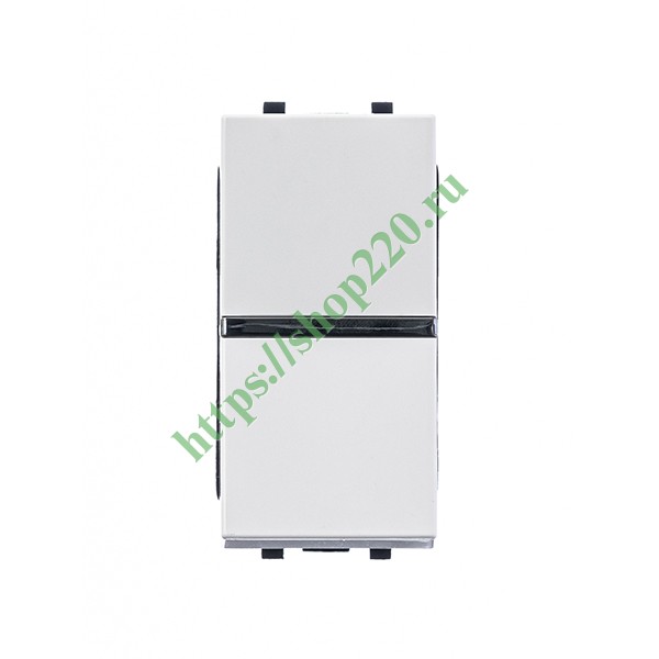 2CLA210200N1101 Одноклавишный переключатель 1 модуль ABB Zenit, альпийский белый (N2102 BL) фото 4