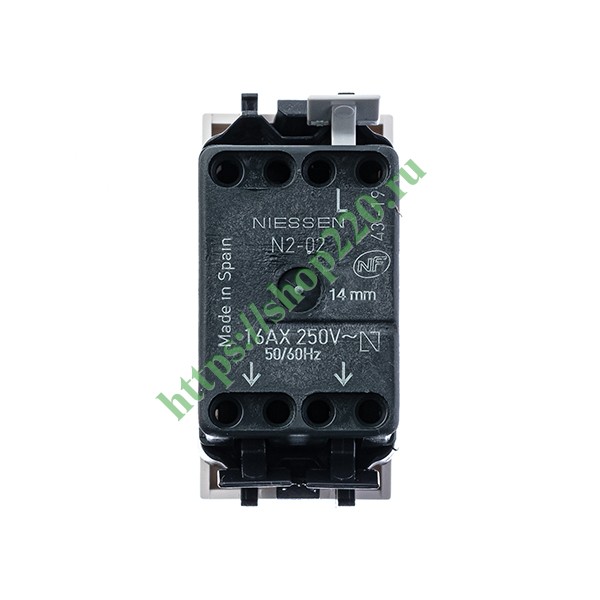 2CLA210200N1101 Одноклавишный переключатель 1 модуль ABB Zenit, альпийский белый (N2102 BL) фото 5