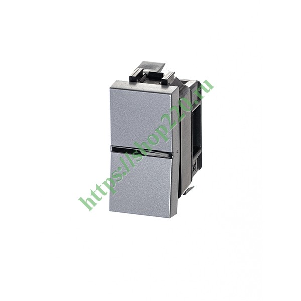 2CLA210200N1301 Одноклавишный переключатель 1 модуль ABB Zenit, серебристый (N2102 PL) фото 2