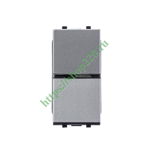 2CLA210200N1301 Одноклавишный переключатель 1 модуль ABB Zenit, серебристый (N2102 PL) фото 5