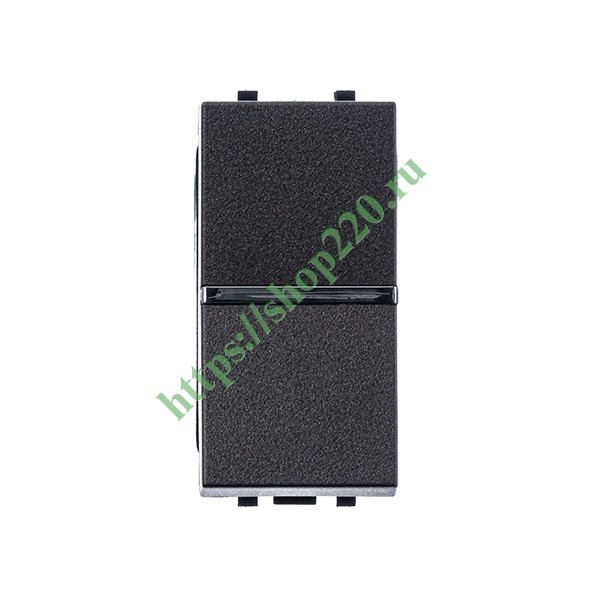 2CLA210200N1801 Одноклавишный переключатель 1 модуль ABB Zenit, антрацит (N2102 AN) фото 3