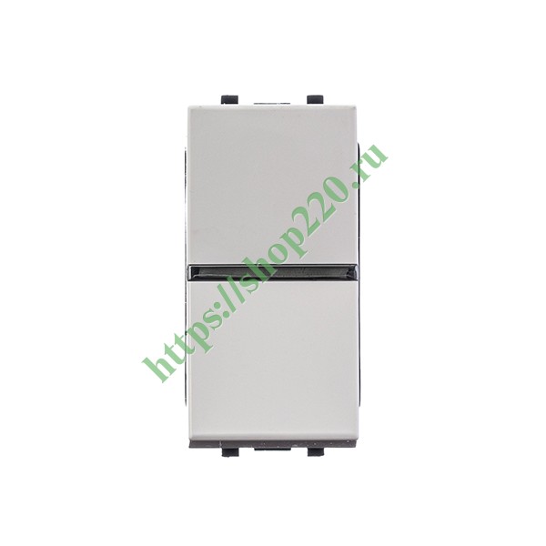 2CLA211000N1101 Одноклавишный перекрестный переключатель 1 модуль ABB Zenit, альпийский белый (N2110 BL) фото 3