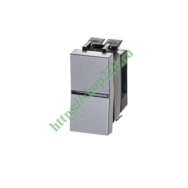 2CLA211000N1301 Одноклавишный перекрестный переключатель 1 модуль ABB Zenit, серебристый (N2110 PL) фото 2