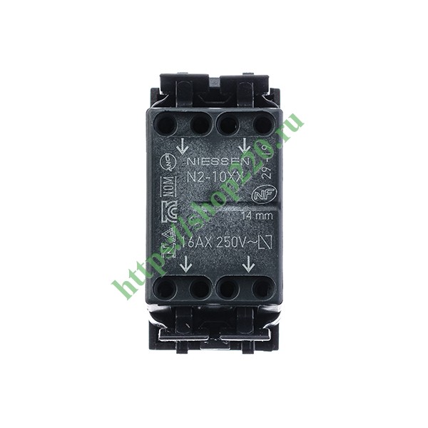 2CLA211000N1301 Одноклавишный перекрестный переключатель 1 модуль ABB Zenit, серебристый (N2110 PL) фото 5