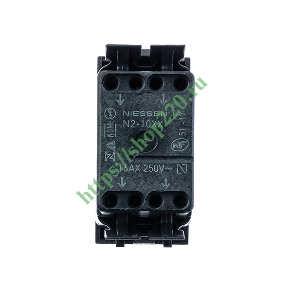 2CLA211000N1801 Одноклавишный перекрестный переключатель 1 модуль ABB Zenit, антрацит (N2110 AN) фото 3