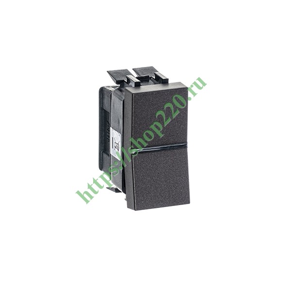 2CLA211000N1801 Одноклавишный перекрестный переключатель 1 модуль ABB Zenit, антрацит (N2110 AN) фото 4