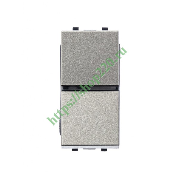 2CLA211000N1901 Одноклавишный перекрестный переключатель 1 модуль ABB Zenit, шампань (N2110 CV) фото 3