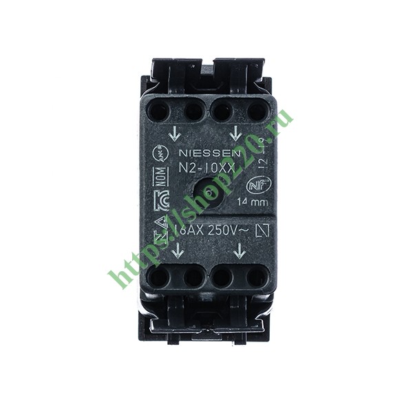 2CLA211000N1901 Одноклавишный перекрестный переключатель 1 модуль ABB Zenit, шампань (N2110 CV) фото 5