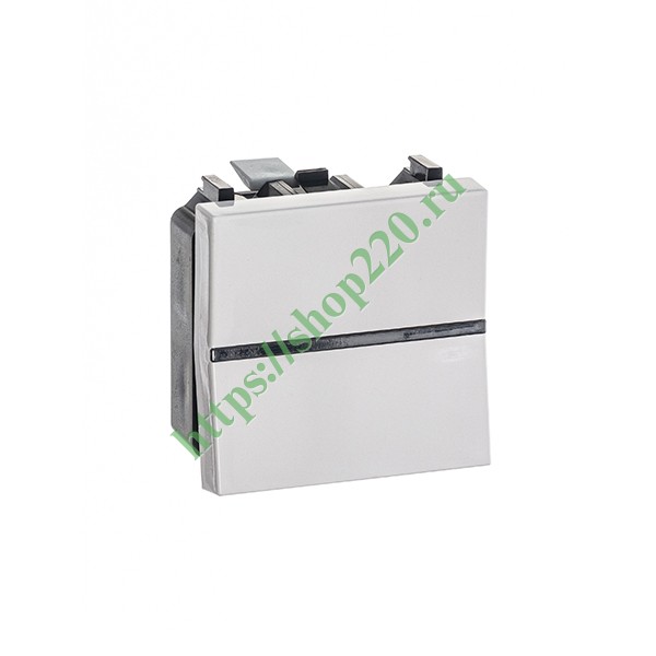 2CLA220100N1101 Одноклавишный выключатель 2 модуля ABB Zenit, альпийский белый (N2201 BL) фото 5