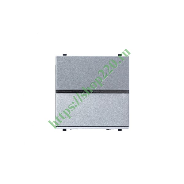 2CLA220100N1301 Одноклавишный выключатель 2 модуля ABB Zenit, серебристый (N2201 PL) фото 4