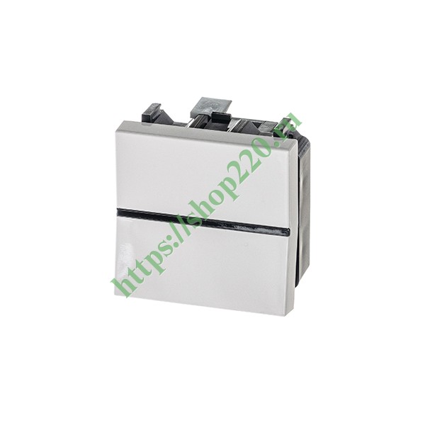 2CLA220200N1101 Одноклавишный переключатель 2 модуля ABB Zenit, альпийский белый (N2202 BL) фото 2