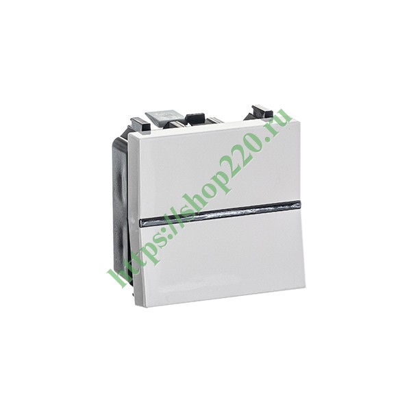 2CLA220200N1101 Одноклавишный переключатель 2 модуля ABB Zenit, альпийский белый (N2202 BL) фото 5