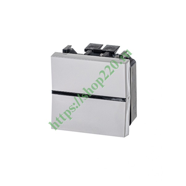2CLA221000N1101 Одноклавишный перекрестный переключатель 2 модуля ABB Zenit, альпийский белый (N2210 BL) фото 2
