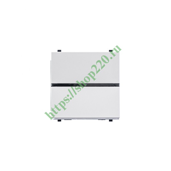 2CLA221000N1101 Одноклавишный перекрестный переключатель 2 модуля ABB Zenit, альпийский белый (N2210 BL) фото 3
