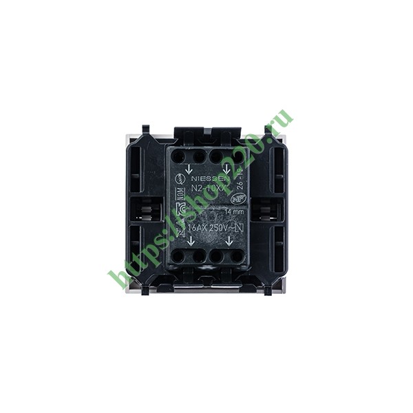 2CLA221000N1101 Одноклавишный перекрестный переключатель 2 модуля ABB Zenit, альпийский белый (N2210 BL) фото 4