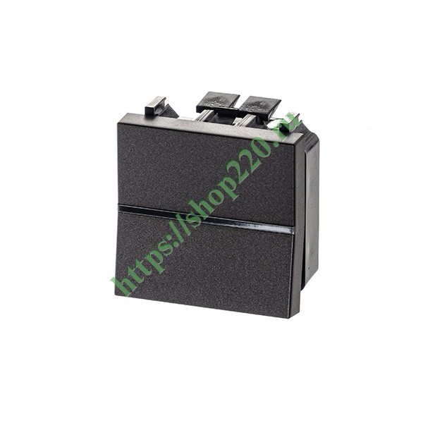 2CLA221000N1801 Одноклавишный перекрестный переключатель 2 модуля ABB Zenit, антрацит (N2210 AN) фото 2