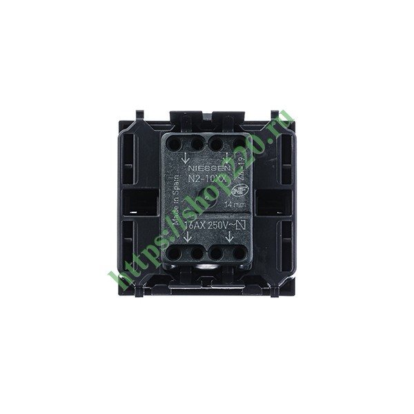 2CLA221000N1801 Одноклавишный перекрестный переключатель 2 модуля ABB Zenit, антрацит (N2210 AN) фото 4