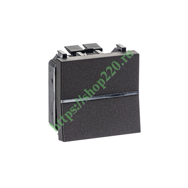 2CLA221000N1801 Одноклавишный перекрестный переключатель 2 модуля ABB Zenit, антрацит (N2210 AN) фото 5