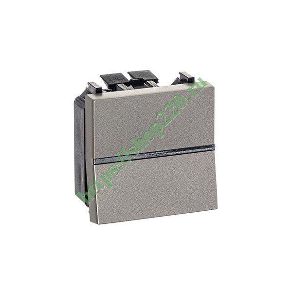 2CLA221000N1901 Одноклавишный перекрестный переключатель 2 модуля ABB Zenit, шампань (N2210 CV) фото 3