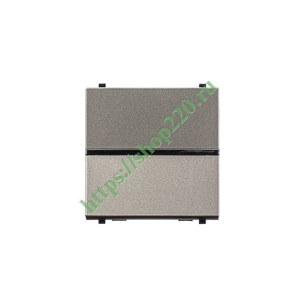 2CLA221000N1901 Одноклавишный перекрестный переключатель 2 модуля ABB Zenit, шампань (N2210 CV) фото 4