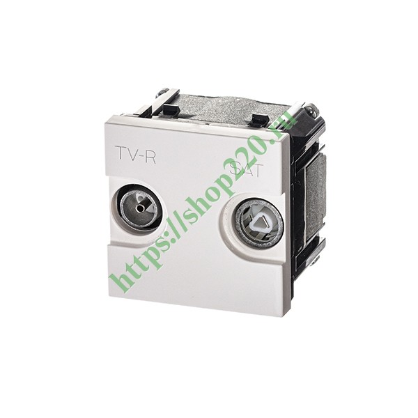 2CLA225130N1101 Розетка TV-R-SAT простая ABB Zenit, альпийский белый (N2251.3 BL) фото 2