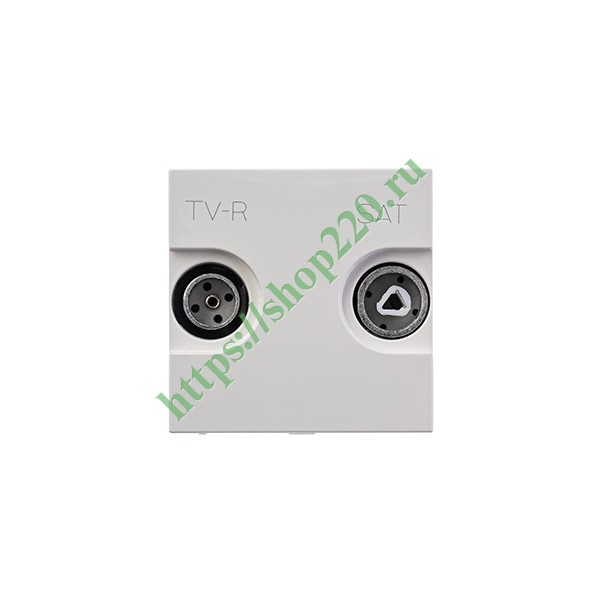 2CLA225130N1101 Розетка TV-R-SAT простая ABB Zenit, альпийский белый (N2251.3 BL) фото 4