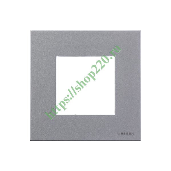 2CLA227100N1301 Рамка 1-постовая, 2-модульная, серия Zenit, серебристый (N2271 PL) фото 5