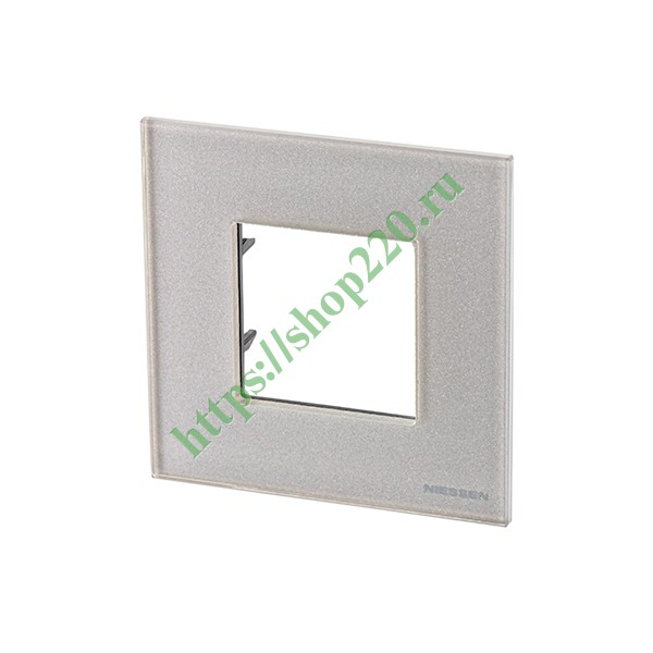 2CLA227100N3501 Рамка 1-постовая, 2-модульная, серия Zenit, стекло Жемчужное (N2271 CP) фото 2