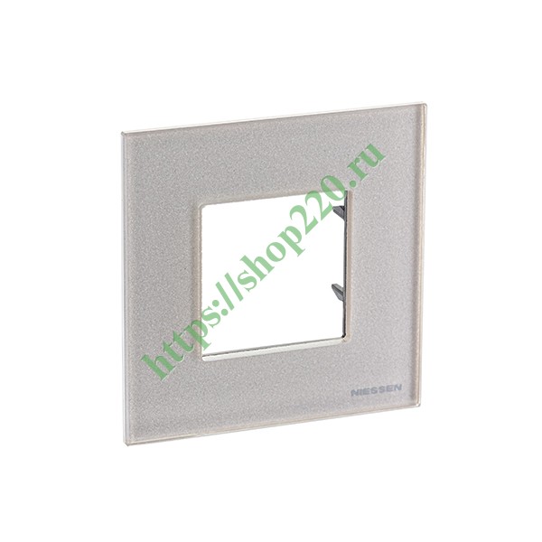 2CLA227100N3501 Рамка 1-постовая, 2-модульная, серия Zenit, стекло Жемчужное (N2271 CP) фото 4