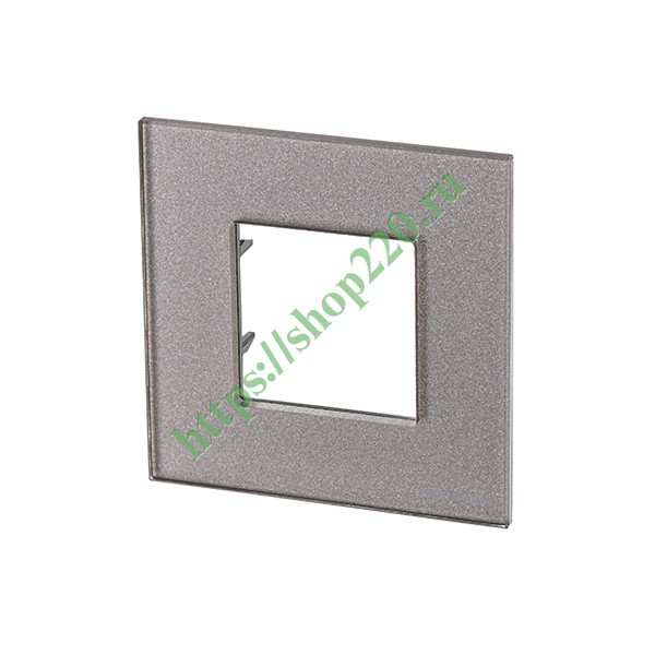 2CLA227100N3901 Рамка 1-постовая, 2-модульная, серия Zenit, стекло Брызги шампанского (N2271 CH) фото 2