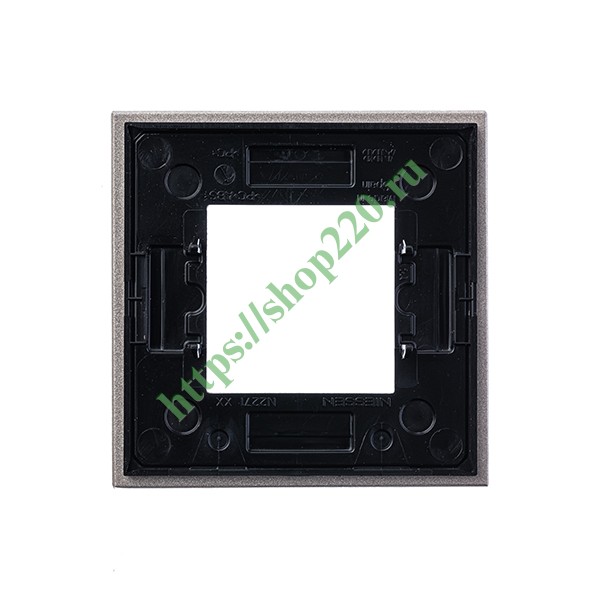 2CLA227100N3901 Рамка 1-постовая, 2-модульная, серия Zenit, стекло Брызги шампанского (N2271 CH) фото 3