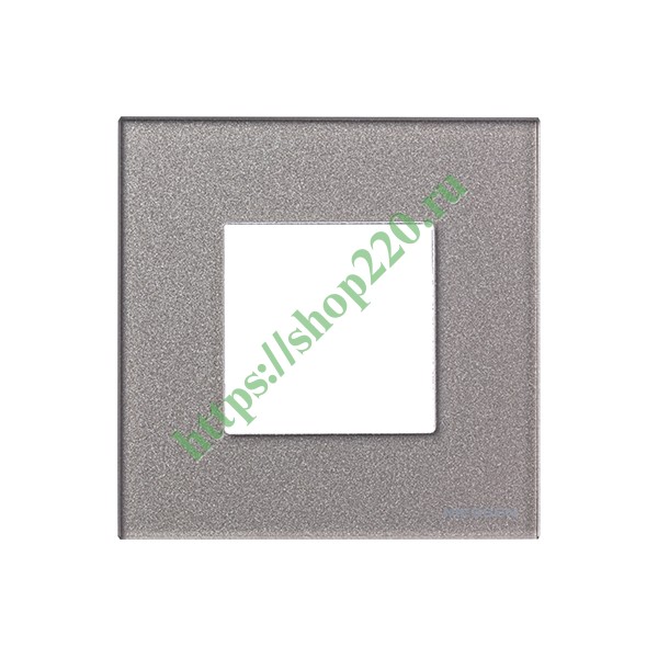 2CLA227100N3901 Рамка 1-постовая, 2-модульная, серия Zenit, стекло Брызги шампанского (N2271 CH) фото 4