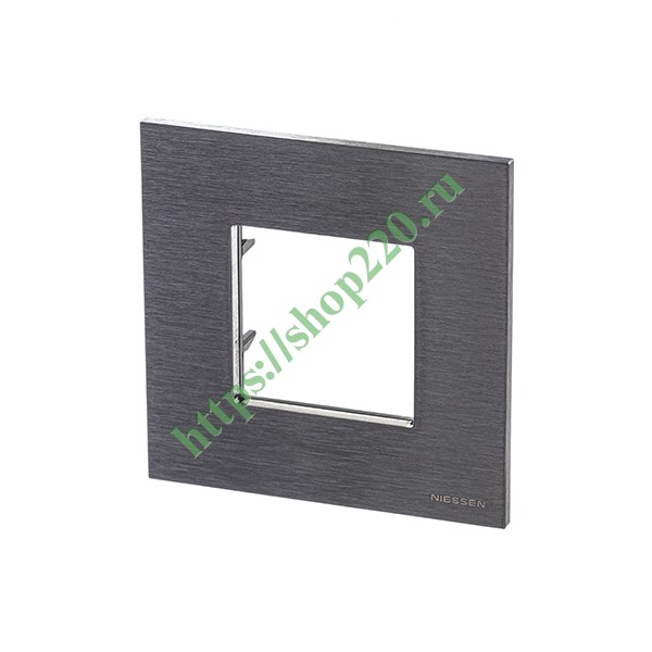 2CLA227100N4001 Рамка 1-постовая, 2-модульная, серия Zenit, натуральная сталь (N2271 OX) фото 2