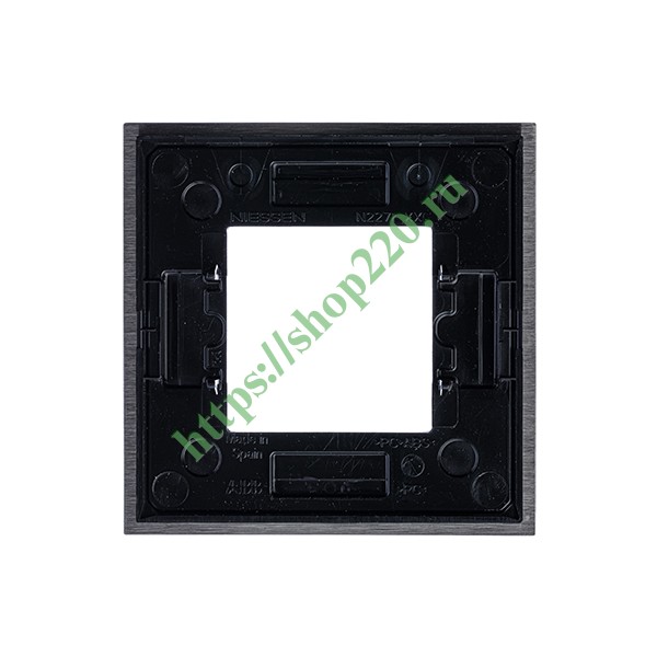 2CLA227100N4001 Рамка 1-постовая, 2-модульная, серия Zenit, натуральная сталь (N2271 OX) фото 3