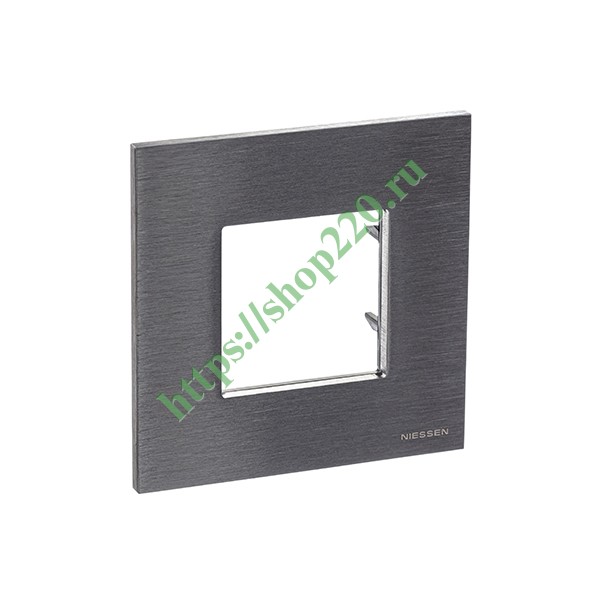 2CLA227100N4001 Рамка 1-постовая, 2-модульная, серия Zenit, натуральная сталь (N2271 OX) фото 5