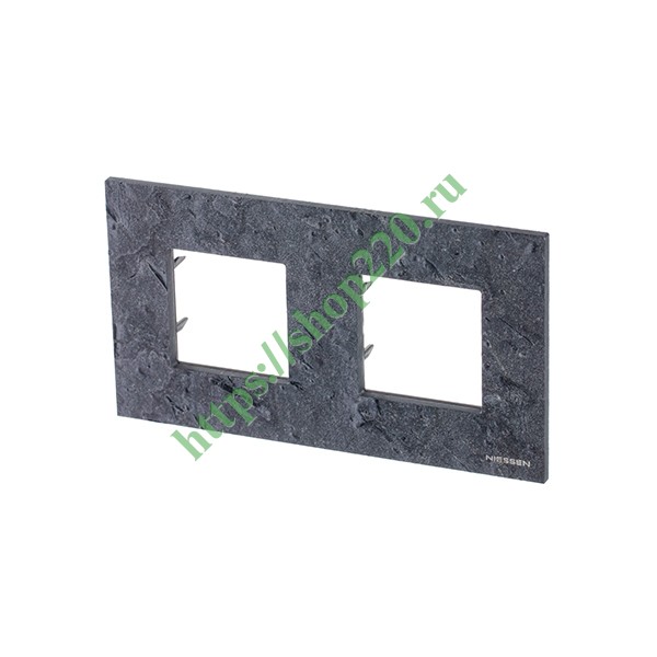 2CLA227200N2201 Рамка 2-постовая, серия Zenit, натуральный сланец (N2272 PZ) фото 2