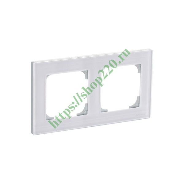 2CLA227200N3001 Рамка 2-постовая, серия Zenit, стекло белое (N2272 CB) фото 4