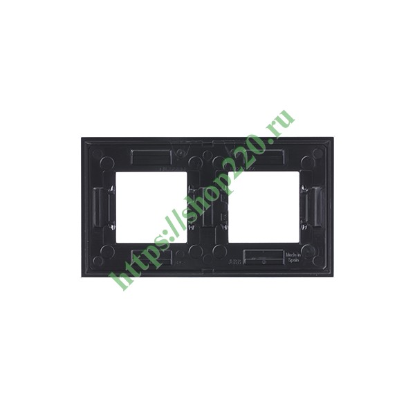 2CLA227200N3101 Рамка 2-постовая, серия Zenit, стекло чёрное (N2272 CN) фото 3