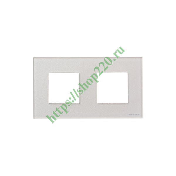 2CLA227200N3501 Рамка 2-постовая, серия Zenit, стекло Жемчужное (N2272 CP) фото 4