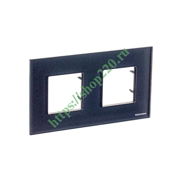 2CLA227200N3801 Рамка 2-постовая, серия Zenit, стекло Графит (N2272 CF) фото 4