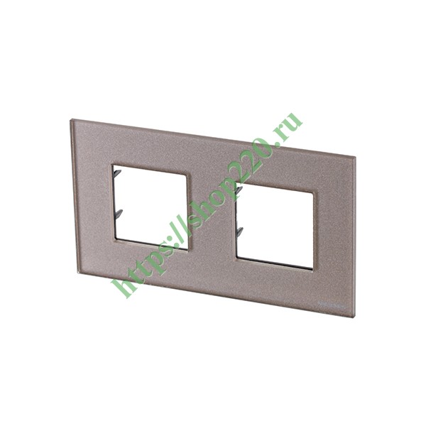 2CLA227200N3901 Рамка 2-постовая, серия Zenit, стекло Брызги шампанского (N2272 CH) фото 2