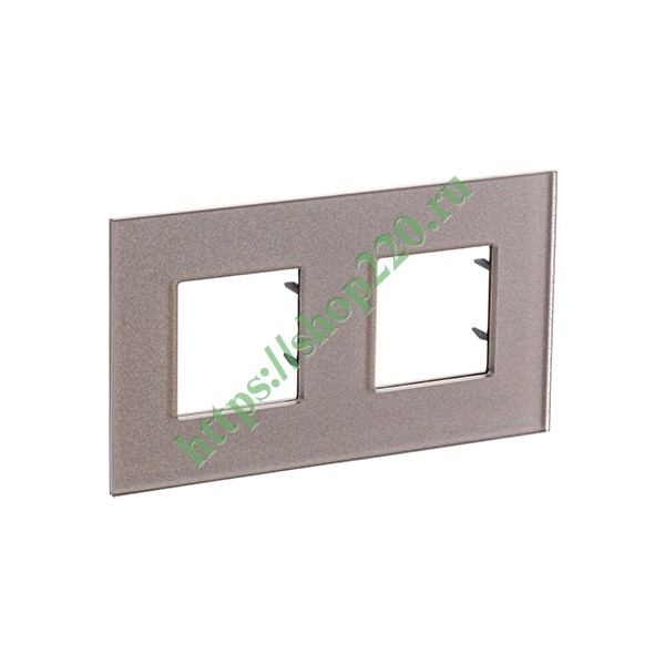 2CLA227200N3901 Рамка 2-постовая, серия Zenit, стекло Брызги шампанского (N2272 CH) фото 5