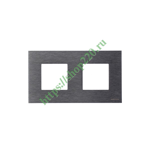 2CLA227200N4001 Рамка 2-постовая, серия Zenit, натуральная сталь (N2272 OX) фото 5